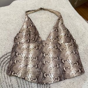 Snake Print Halter Top